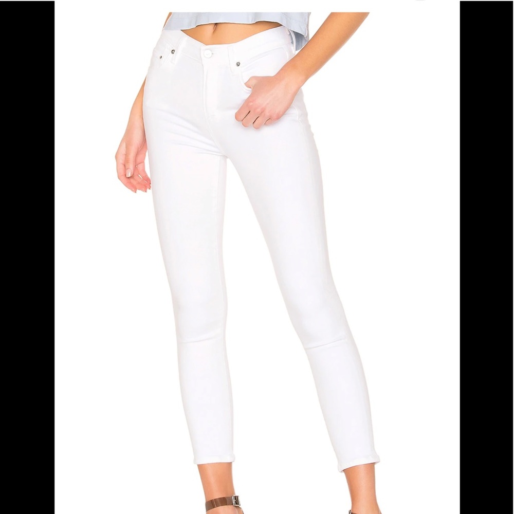 Citizens of Humanity 27 Rocket Crop High Rise Skinny white jeans